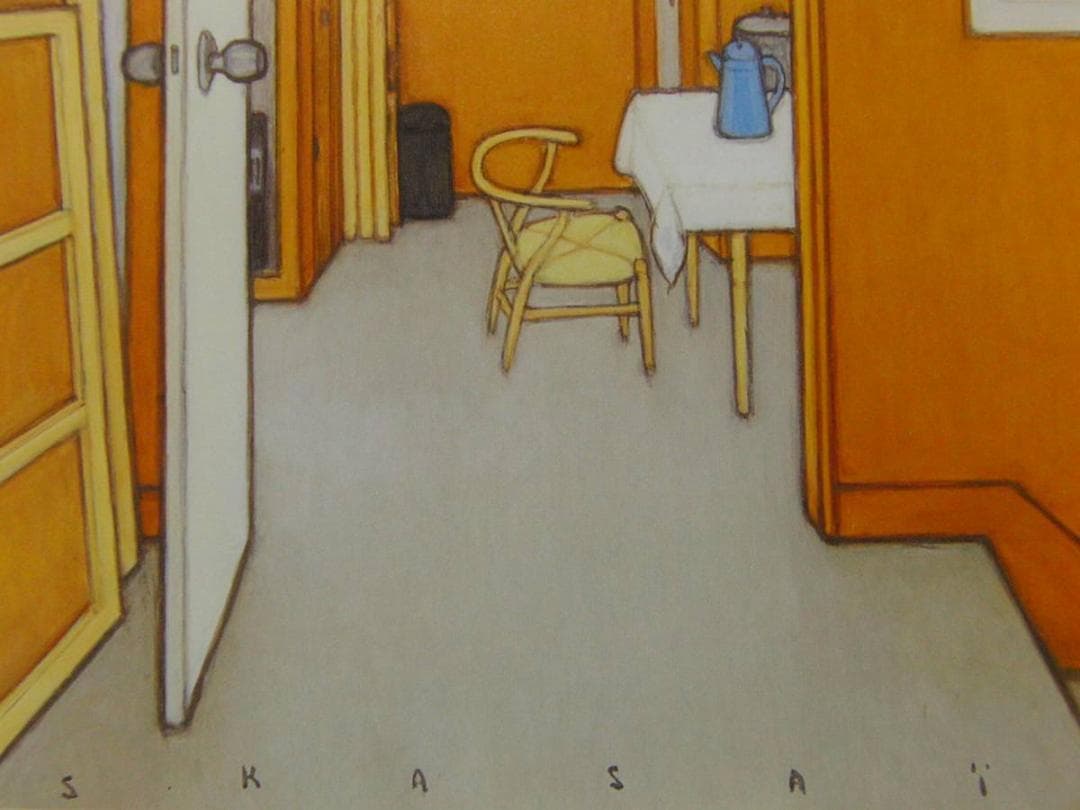笠井誠一、【室内（2012）】、希少な画集画、新品高級額・額装付