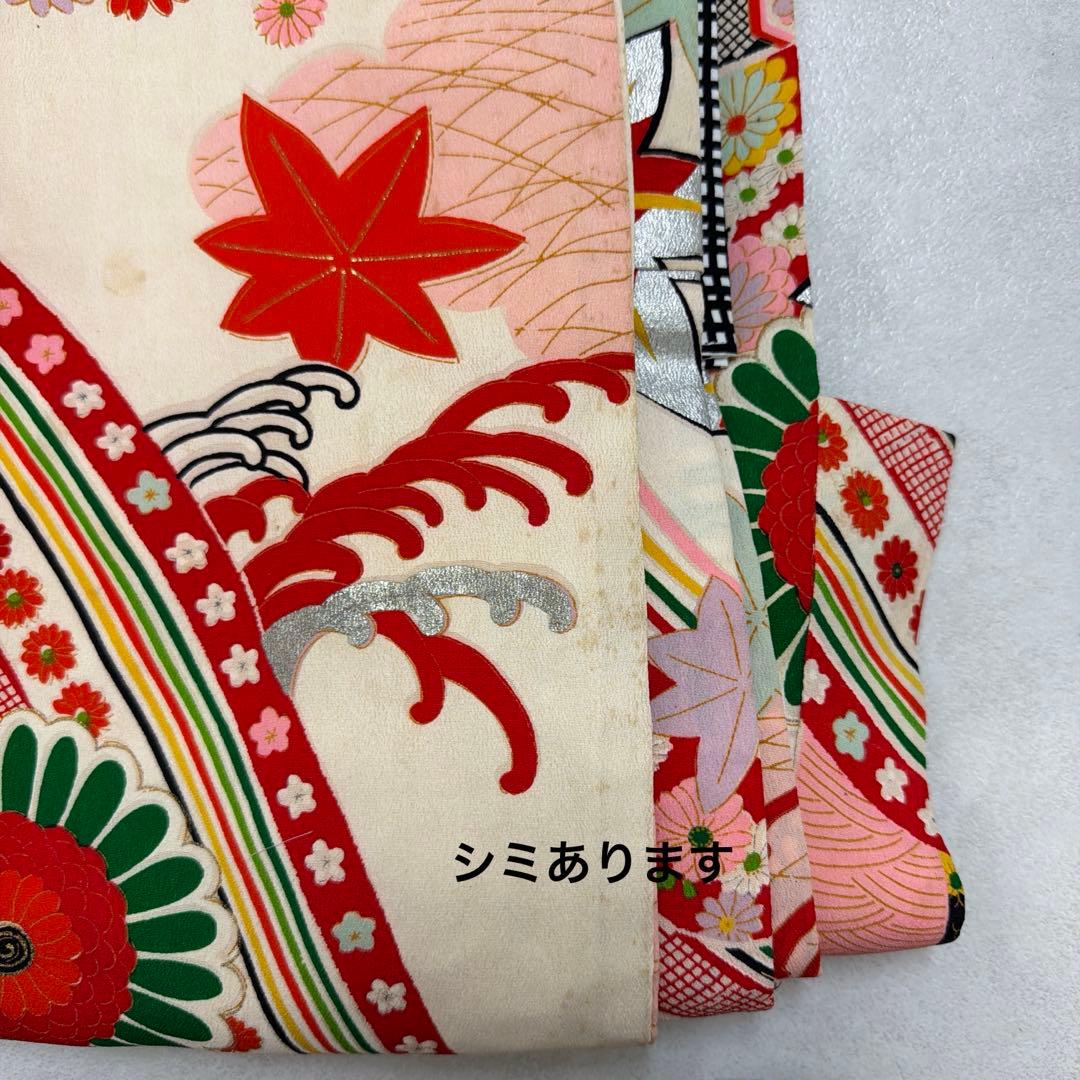 No.k003七五三 7歳 着物 フルセット レトロ柄 - メルカリ