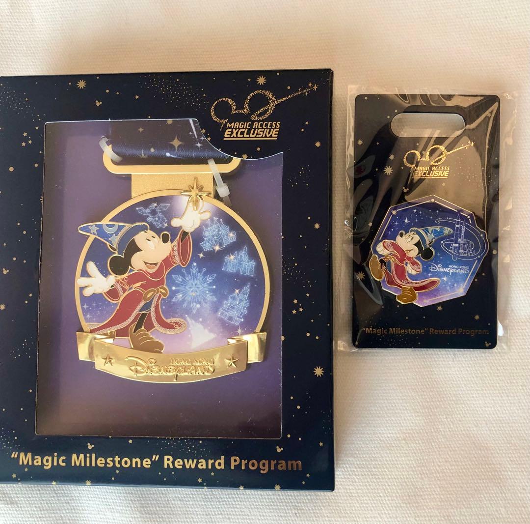 香港ディズニー 年パス 特典 ピンバッジ メダル ファンタジア ミッキー