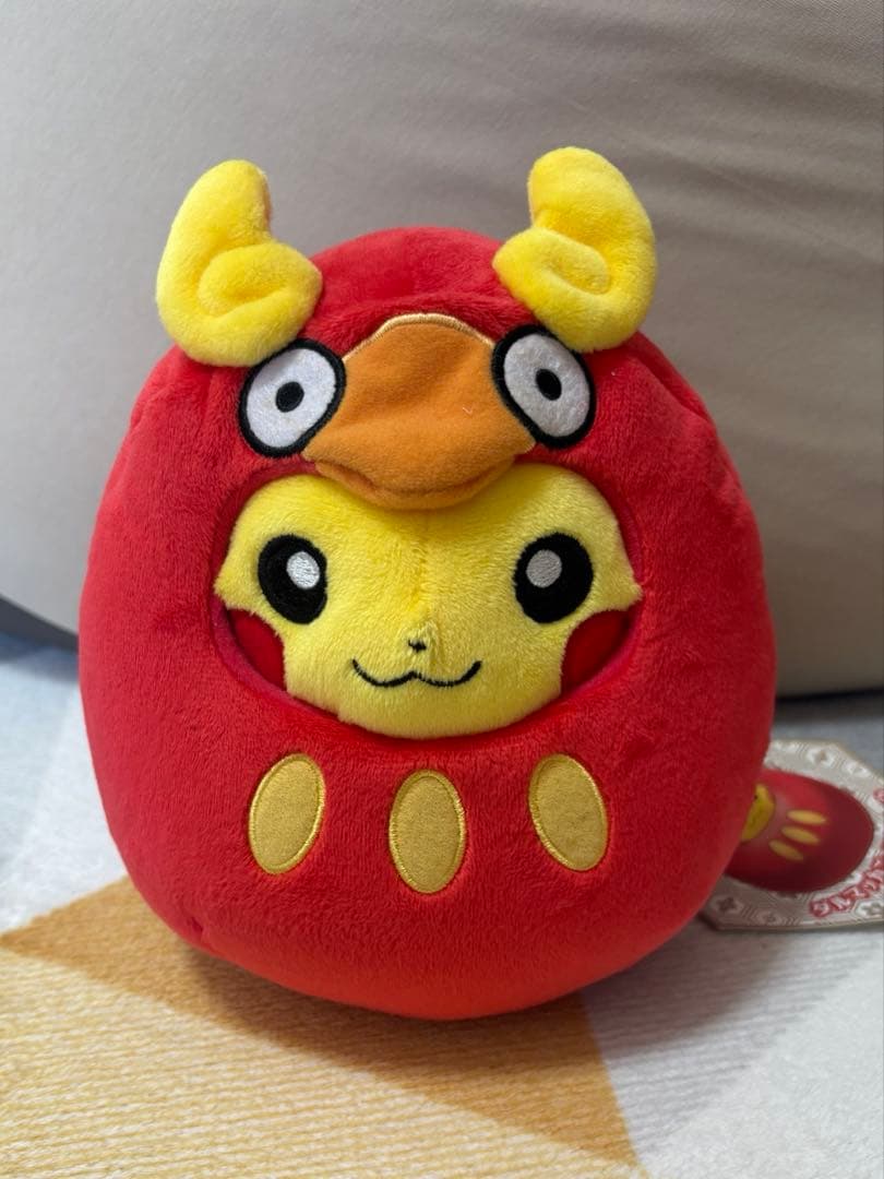 タグ付き) ダルマッカごっこピカチュウ ぬいぐるみ - ぬいぐるみお 得
