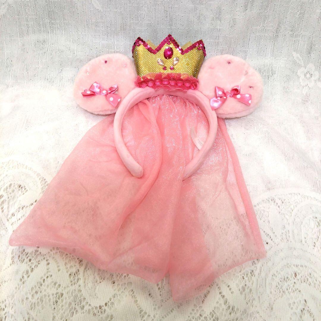 ディズニーミニープリンセス王冠カチューシャピンク - メルカリ