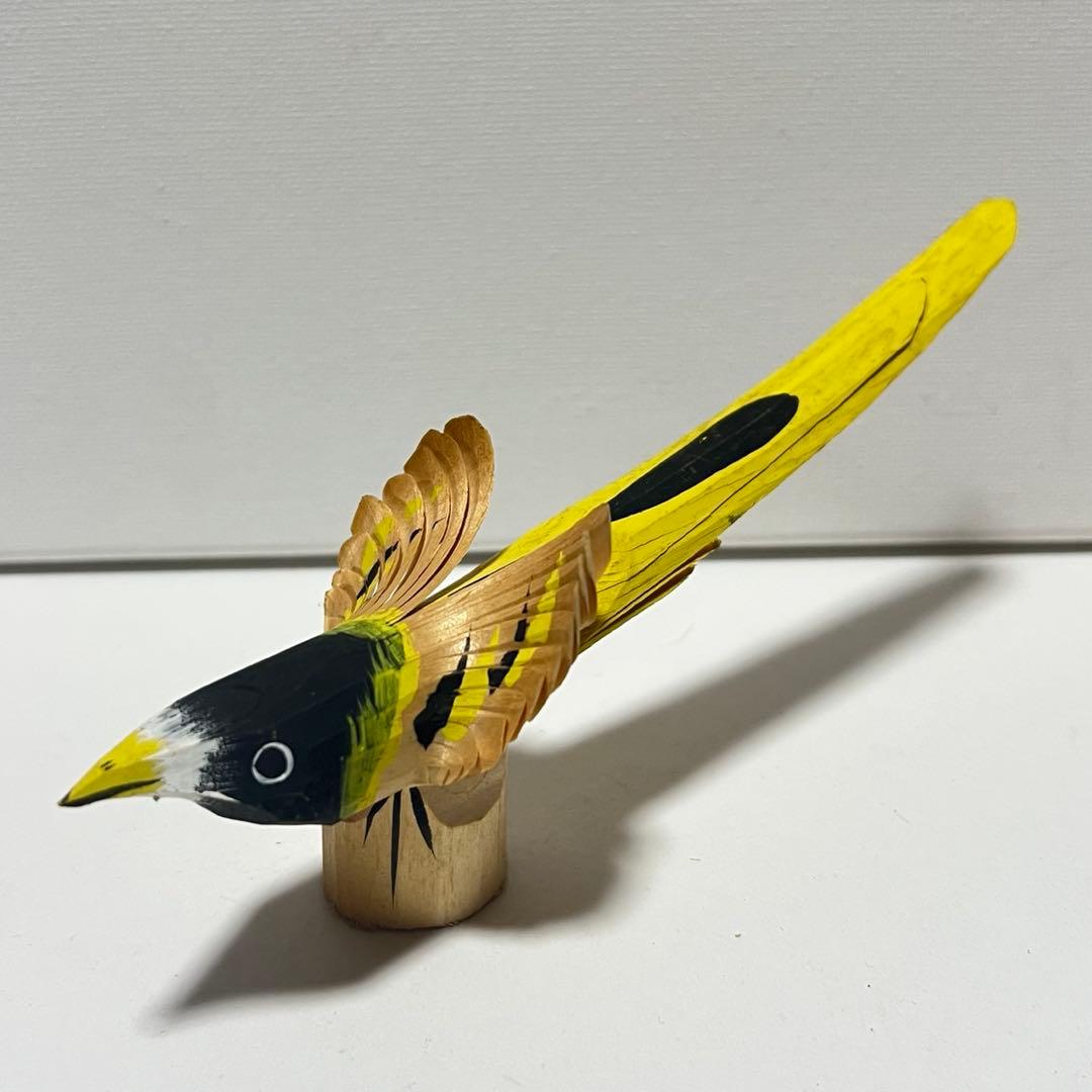 古代笹野一刀彫 お鷹ぽっぽ セキレイ 雷鳥 伝統工芸品 3匹セット