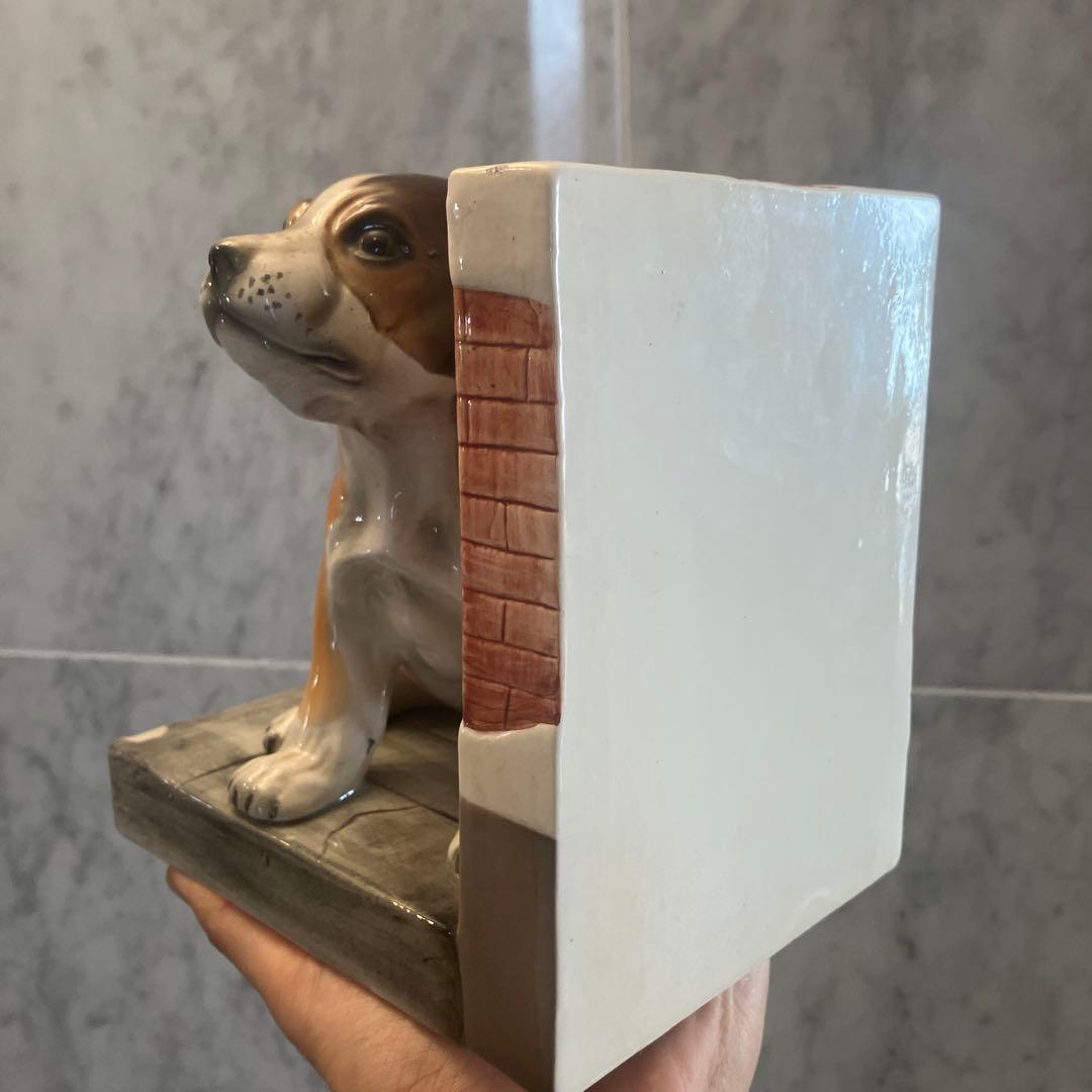 イタリア1950年代ビンテージ 手描きの瞳が美しいビーグル犬の陶器