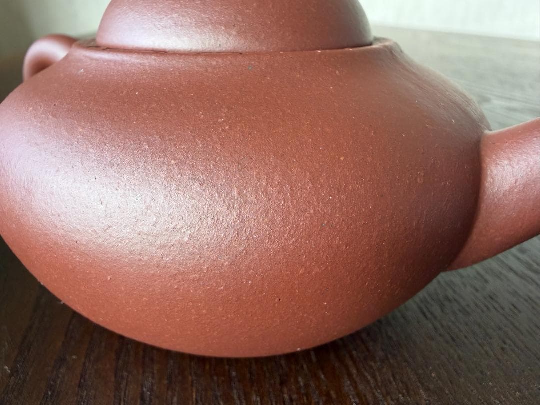 中国古玩 中国茶器 台湾茶器 時大杉製 粗目梨皮 朱泥急須 煎茶
