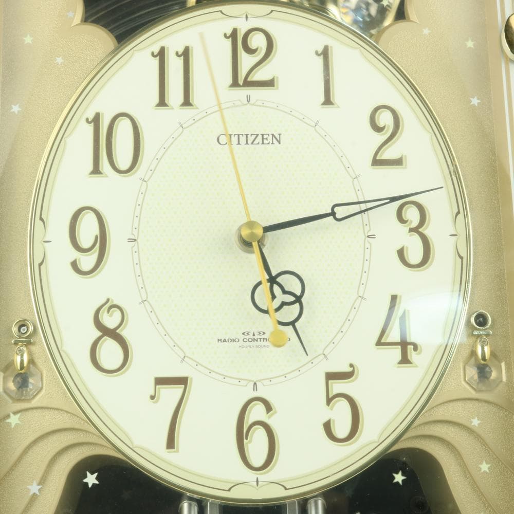 CITIZENシチズンパルミューズ4MN463-A 掛時計からくり時計 電波時計