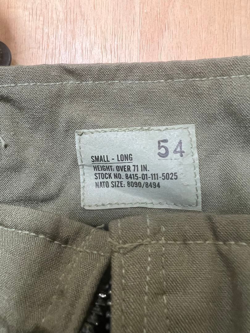 OD サロペット 米軍 放出品 分厚い生地 サイズS フライトパンツ 防寒
