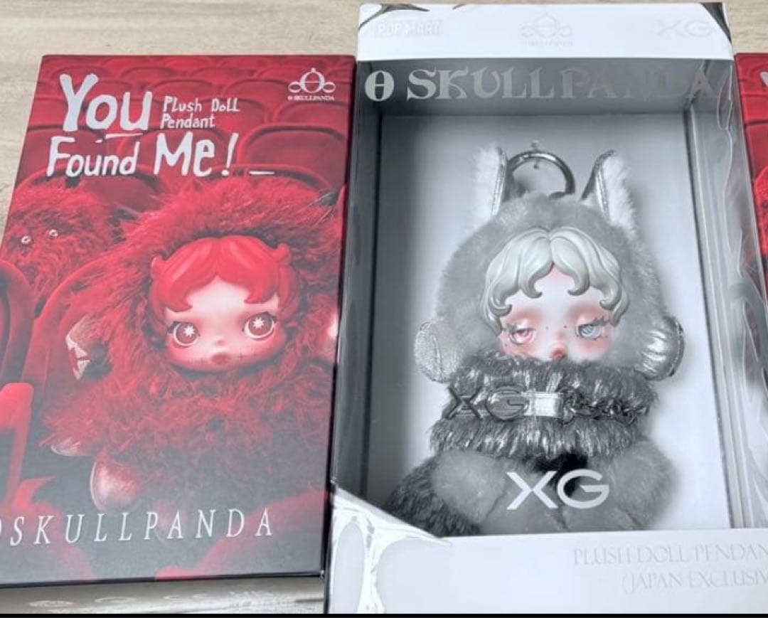 SKULLPANDA、2点set、XG日本限定、Darkness SKULLPANDA × XG Japan-Exclusive Collaboration Doll Pendant – POP