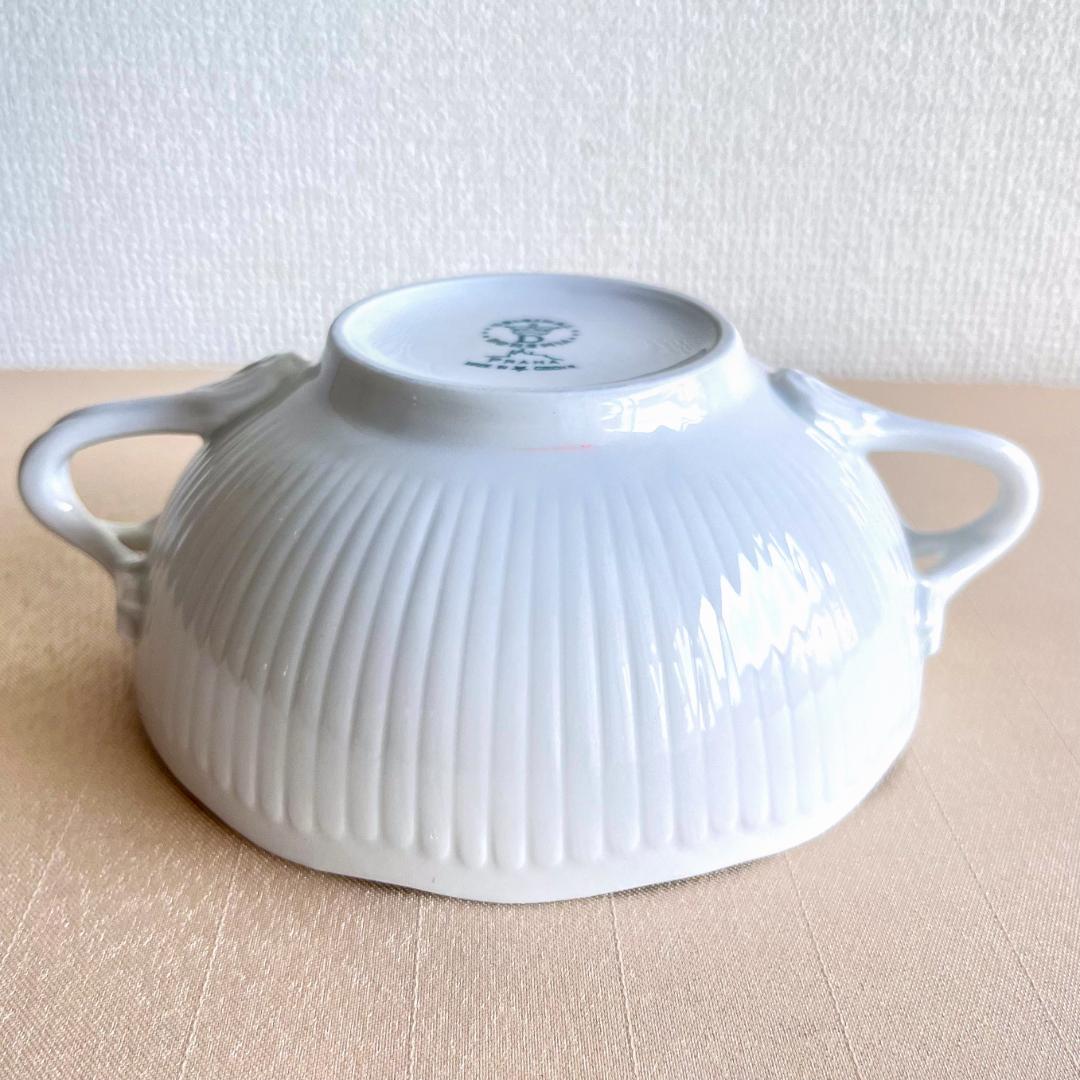 ☆新品未使用☆CESKY PORCELAN ダブルハンドル スープボール2点