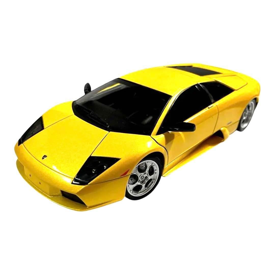 自動車 Autoart 1/18 Lamborghini Murcielago 1/18 AutoArt Lamborghini Murcielago coupe in yellow Leather Base