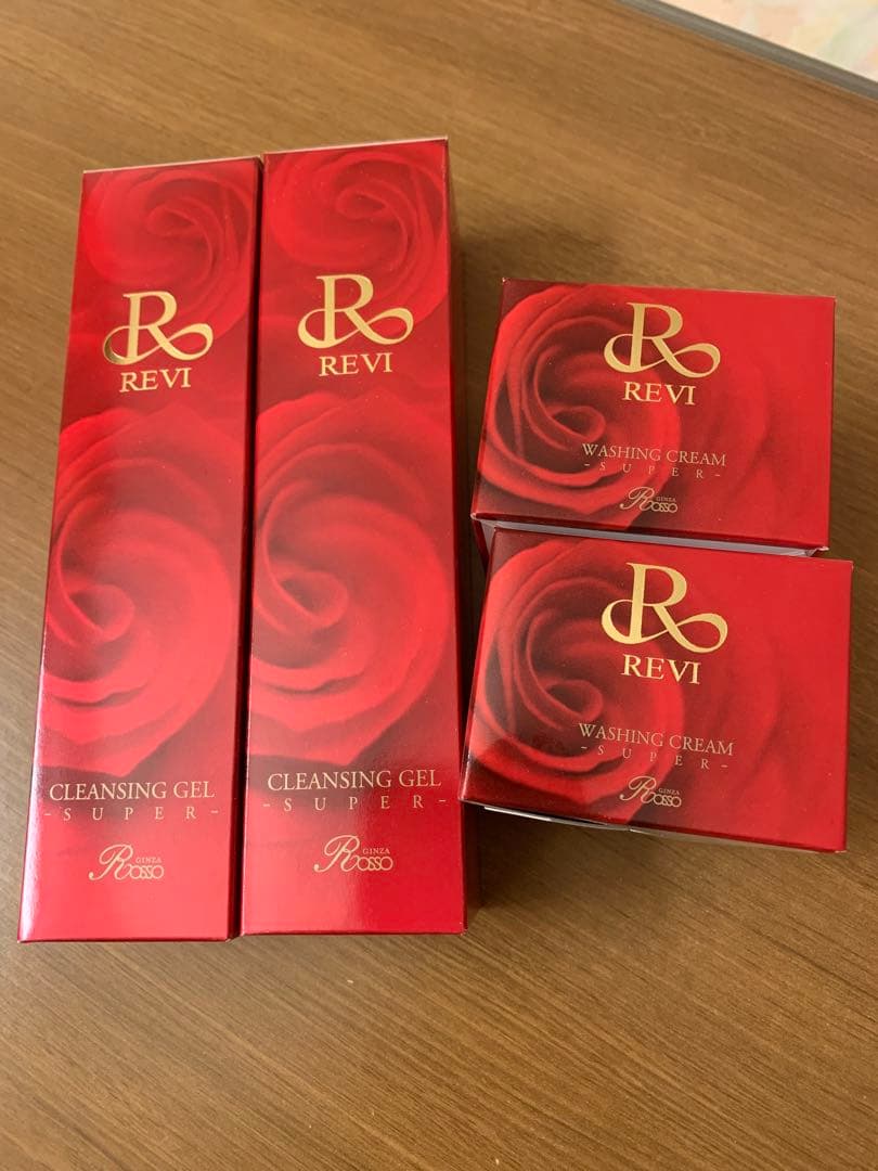 REVI化粧品クレンジングジェル2本&ウォッシングクリーム２個セット REVI（ルヴィ） クレンジングジェル 180ml ＆ ウォッシングクリーム