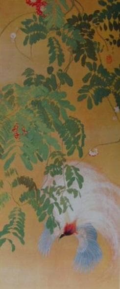 石崎光瑤、宝冠花風鳥の図、額装用画集の一部 絢爛な花鳥画】福光美術館で石崎光瑶生誕140年展【京都文化博物館でも】