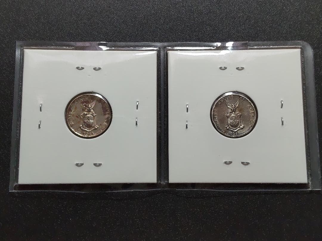 米領フィリピン銀貨 10センタボ 1944年 1945年 計2枚 - メルカリ