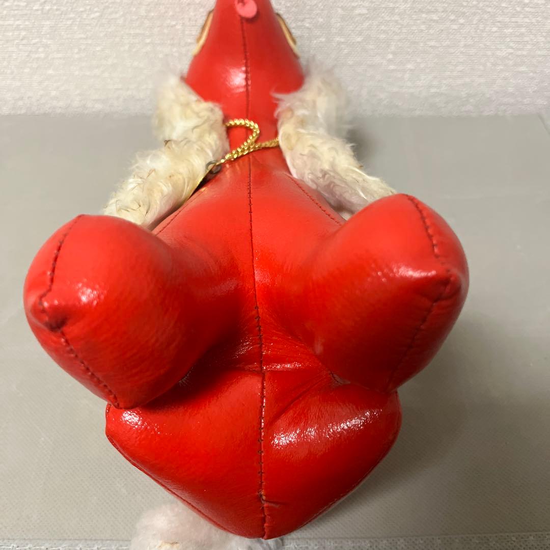 ぬいぐるみ 昭和 レトロ プードル（犬） 人形 赤 - メルカリ