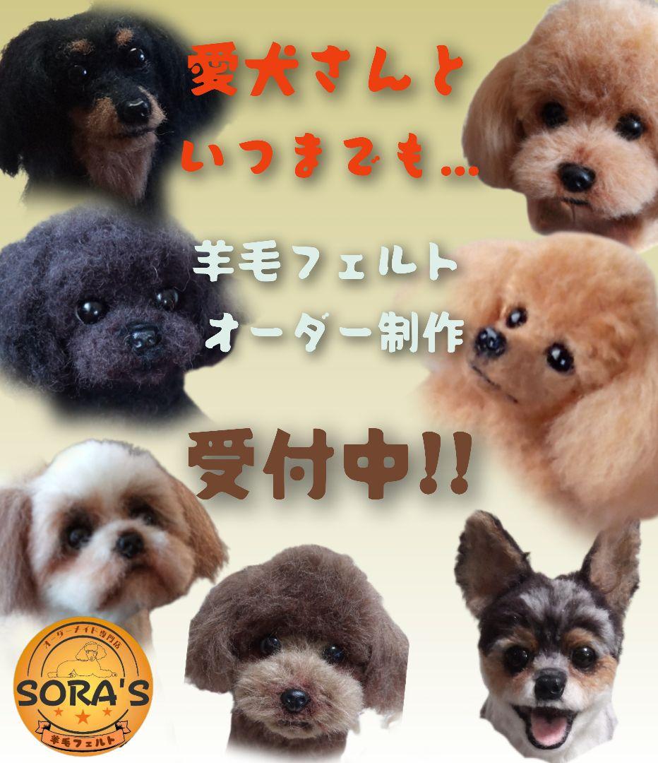 愛犬さんの羊毛フェルトオーダー制作・わんちゃん・犬 ☆愛犬オーダーメイドMサイズ☆羊毛フェルトオーダー(愛犬 わんちゃん