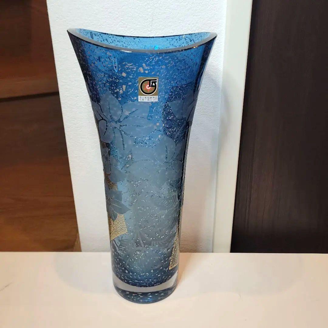 東洋 佐々木ガラス 花瓶 花模様 金箔 東京都知事指定 伝統工芸品 フラワーベース P-26341-JAN / 東洋佐々木ガラス(株) 公式オンライン