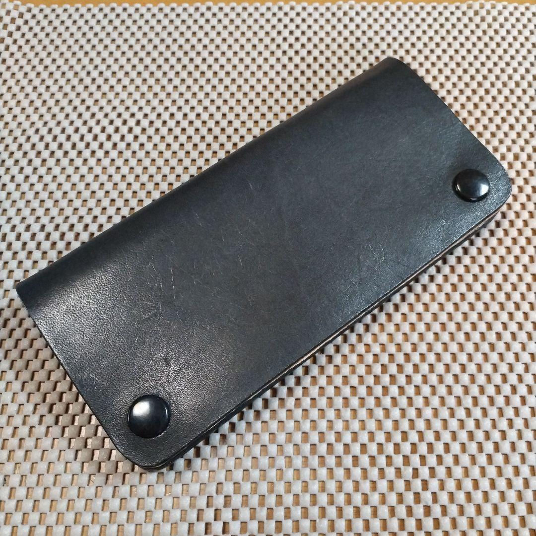 黒のレザー長財布 楽天市場】【サドルレザー ロングウォレット】ヌメ革 長財布