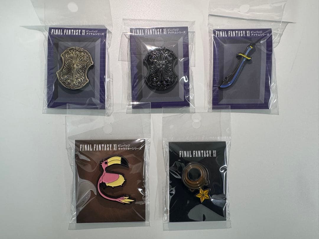 FF11 ピンバッジ5個セット ウタイビト 初期プレイヤー様満足セット FFXI ヴァナ・ディールの秘蔵展』事後通販
