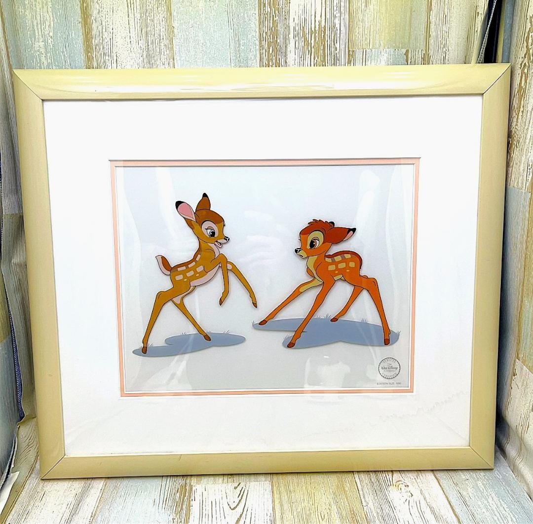 限定品 レア★バンビ Bambi ファリーン セル画 セリグラフィー★ディズニー レア ディズニー セル画 バンビ BAMBI AND FALINE バンビ&ファリーン