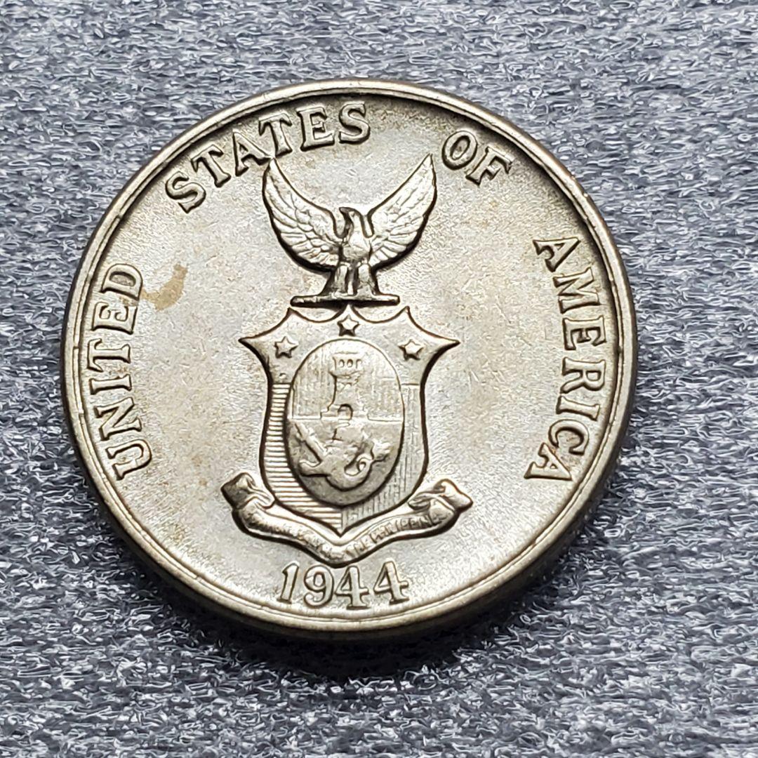 3135. 極美品 1944年 フィリピン 5センタボス 硬貨 - メルカリ