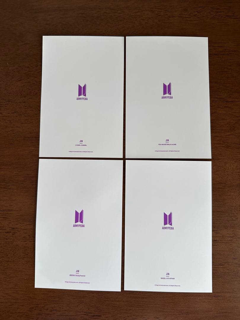 BTS 公式 ARMY PEDIA アミペディア ソクジン ポストカードセット