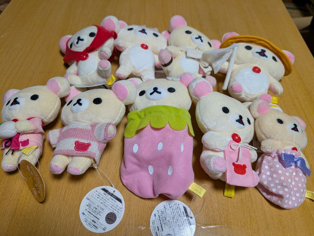 【多少汚れあり】コリラックマぬいぐるみまとめ売り9体 Aぴんく(うさぎ)】リラックマ コリラックマのこあくま気分 ぬいぐるみ