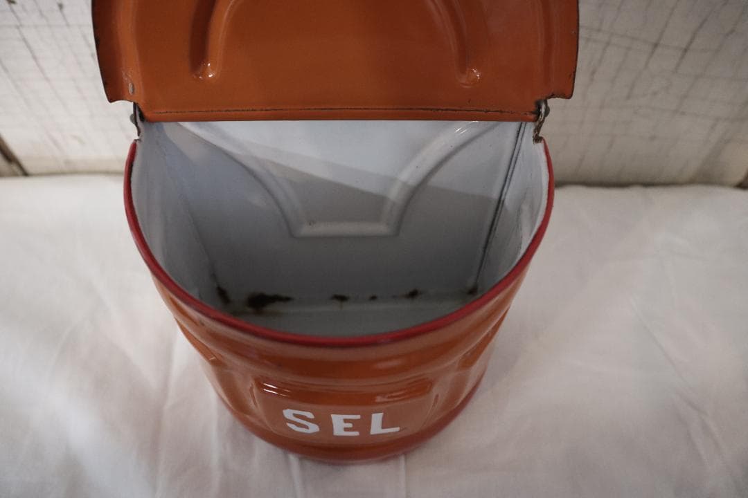 アンティークホーローキャニスター6客+SEL缶セット