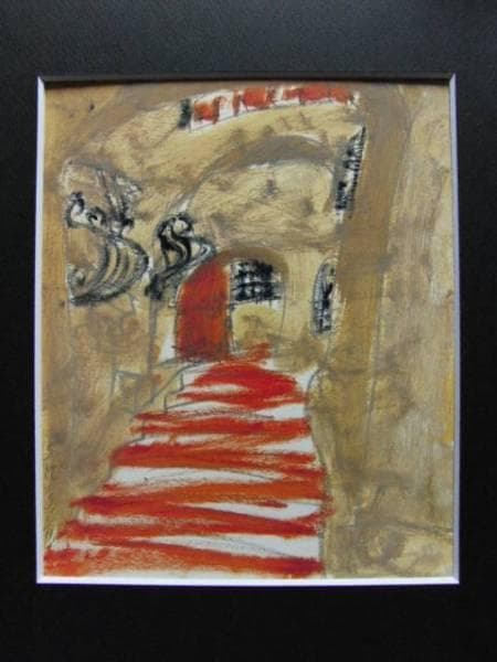 三岸節子、【カーニュの階段】、希少なデッサン・画集画 三岸節子展 ー画業55年の歩みー [図録] | タイムカプセル