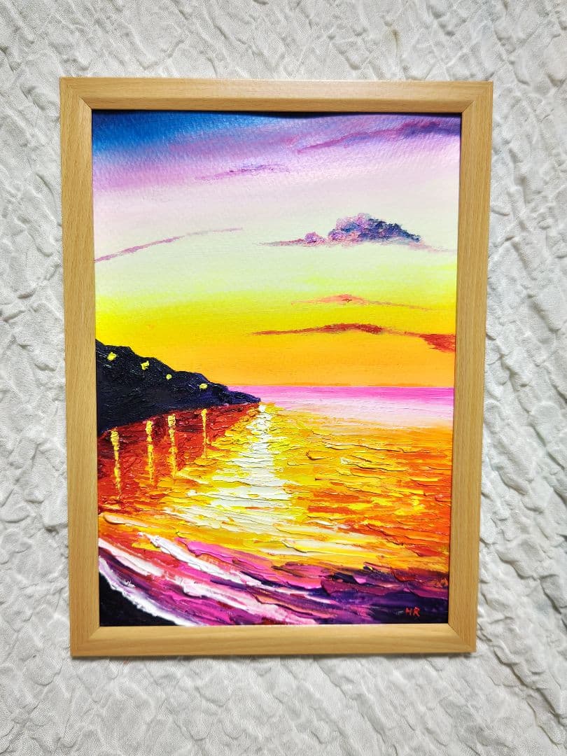 油絵 絵画 【宵の海】 楽天市場】海の絵 絵画 油絵 アートパネル開業祝い 開院祝い「夕暮れを