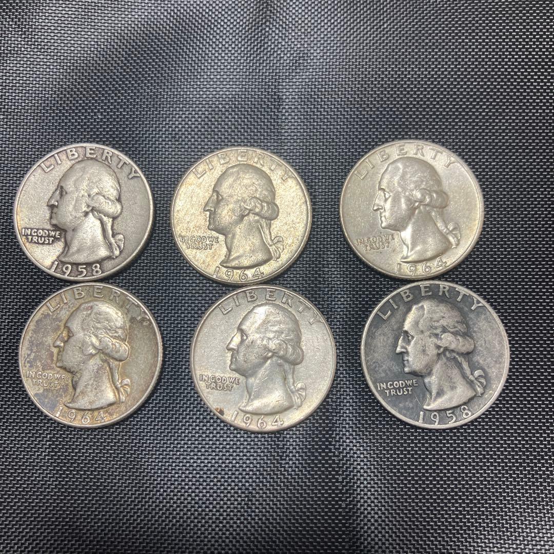 1964年 ワシントン銀合金硬貨 6枚セット 東京オリンピック記念 銀合金(セット)の中古価格は79,139円｜記念硬貨
