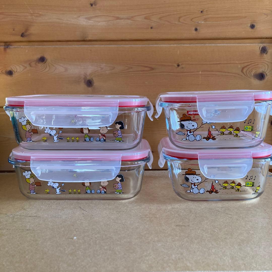 コストコ Pyrex×PEANUTS パイレックス スヌーピー ガラス保存容器