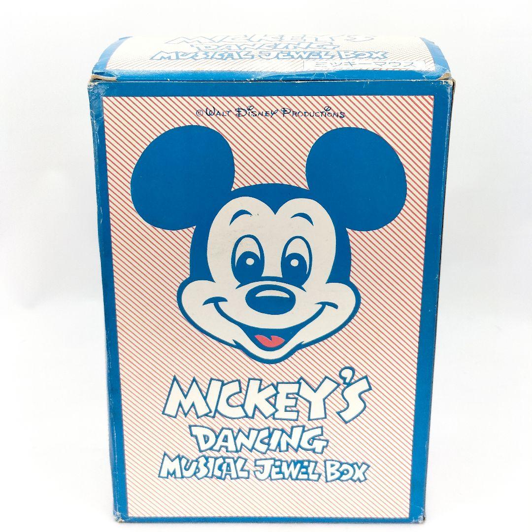 レトロ ミッキー ミニー 木製 オルゴール ダンシング ジュエルボックス