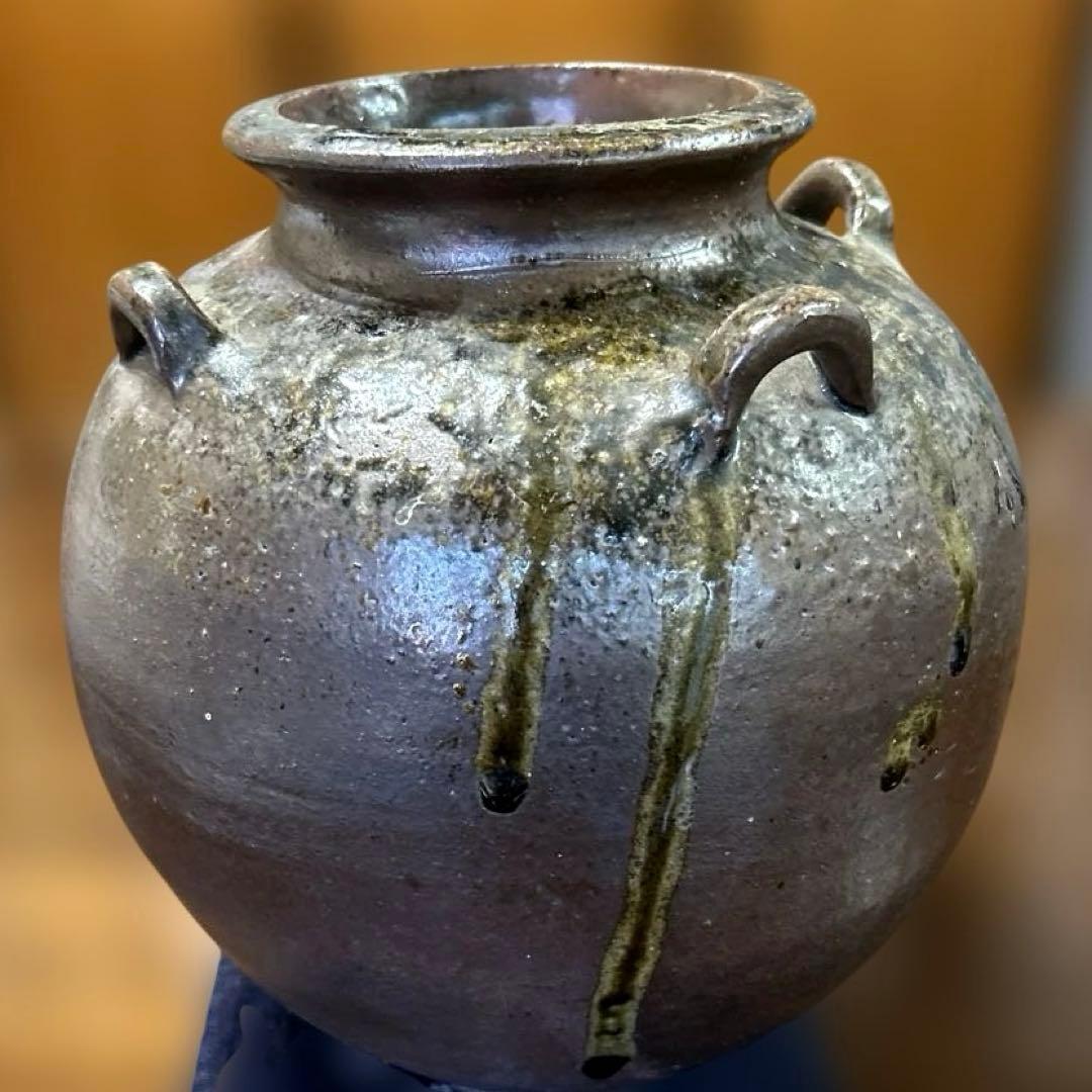 425【未使用美品】丹波立杭焼 花器 陶器 コレクション 伝統工芸 壺 甕 楽天市場】花入 花器 一輪挿し 丹波焼 立杭焼 信水窯 寸法73mm×61mm 高