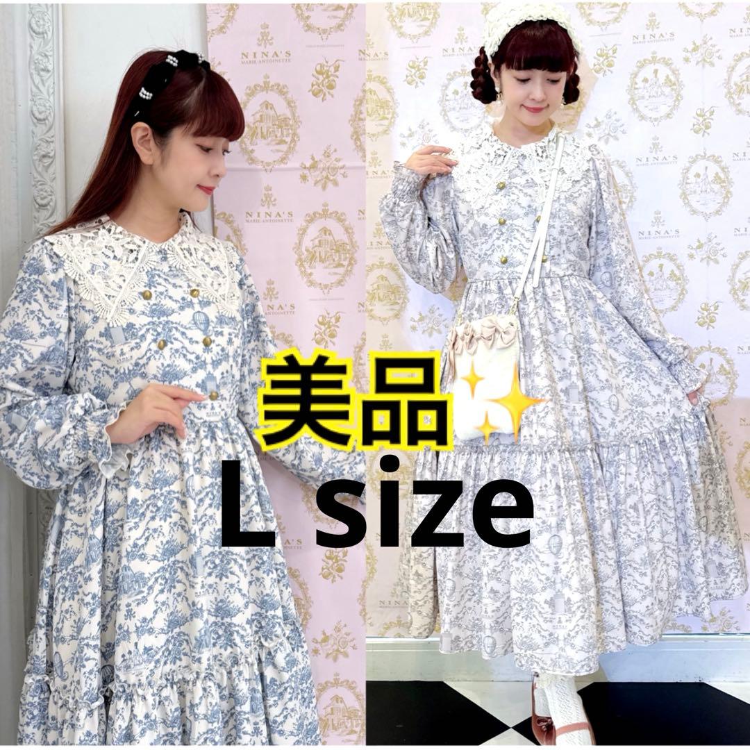 しまむら 青木美沙子 ニナス コラボ トワルドジュイ柄 ワンピース