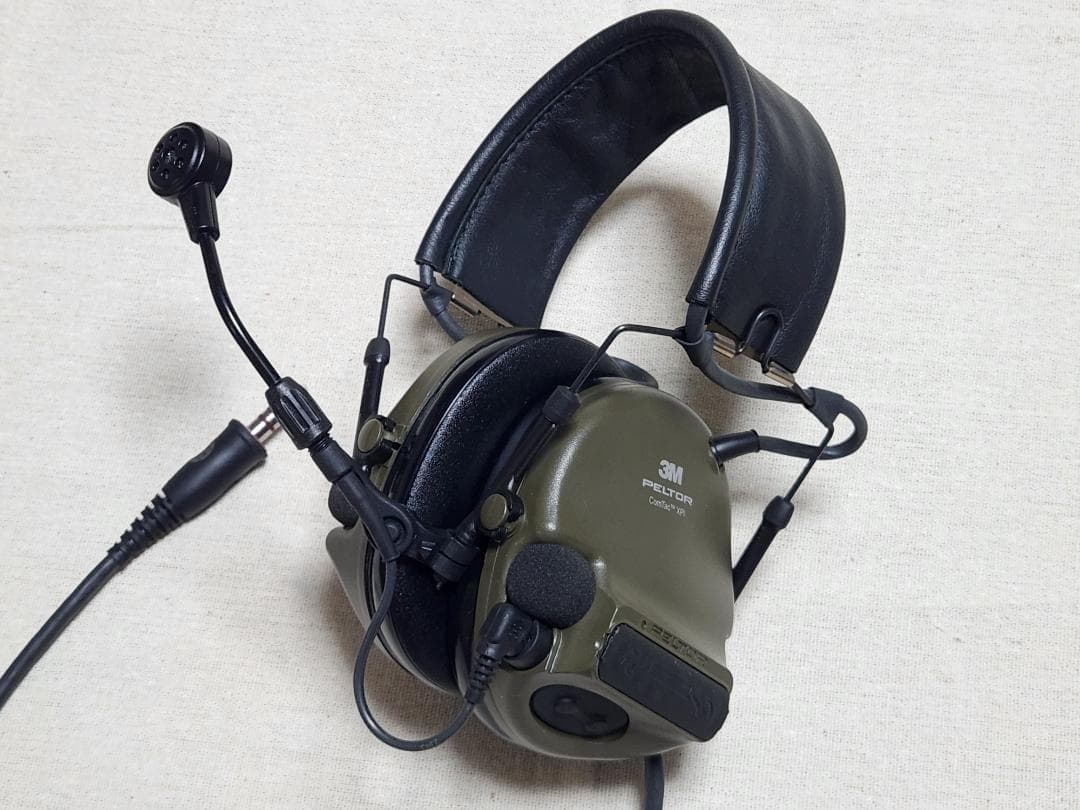 【美品】3m Peltor COMTAC xpi 実物 ヘッドセット 3M Peltor ComTac XPI Headset NATO Wired Headset with Helmet Attachment