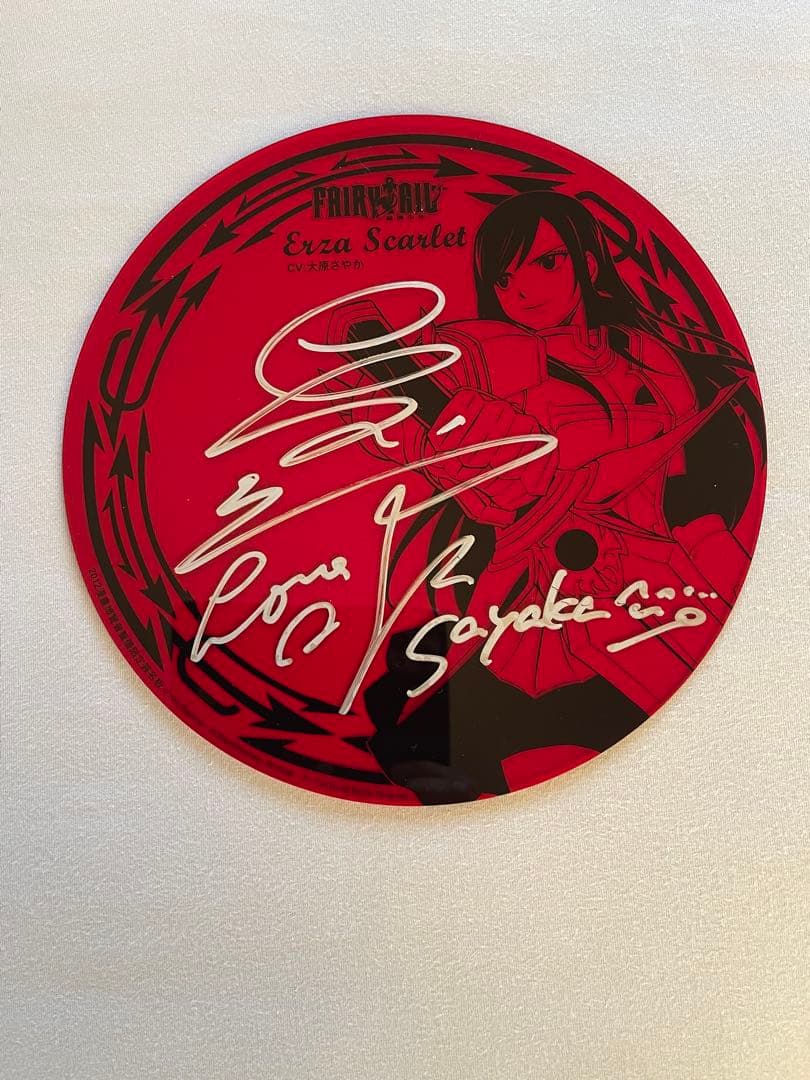 フェアリーテイル　大原さやかさん直筆サイン入りプレート　エルザ・スカーレット コラボキャラの紹介】 #大原さやか さんがCVを担当する[エルザ