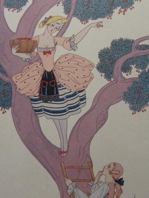 ジョルジュ・バルビエ、希少画集画・特殊紙、新品高級額装付、状態良好 ジョルジュ・バルビエ、希少画集画・特殊紙、新品高級額装付、状態良好