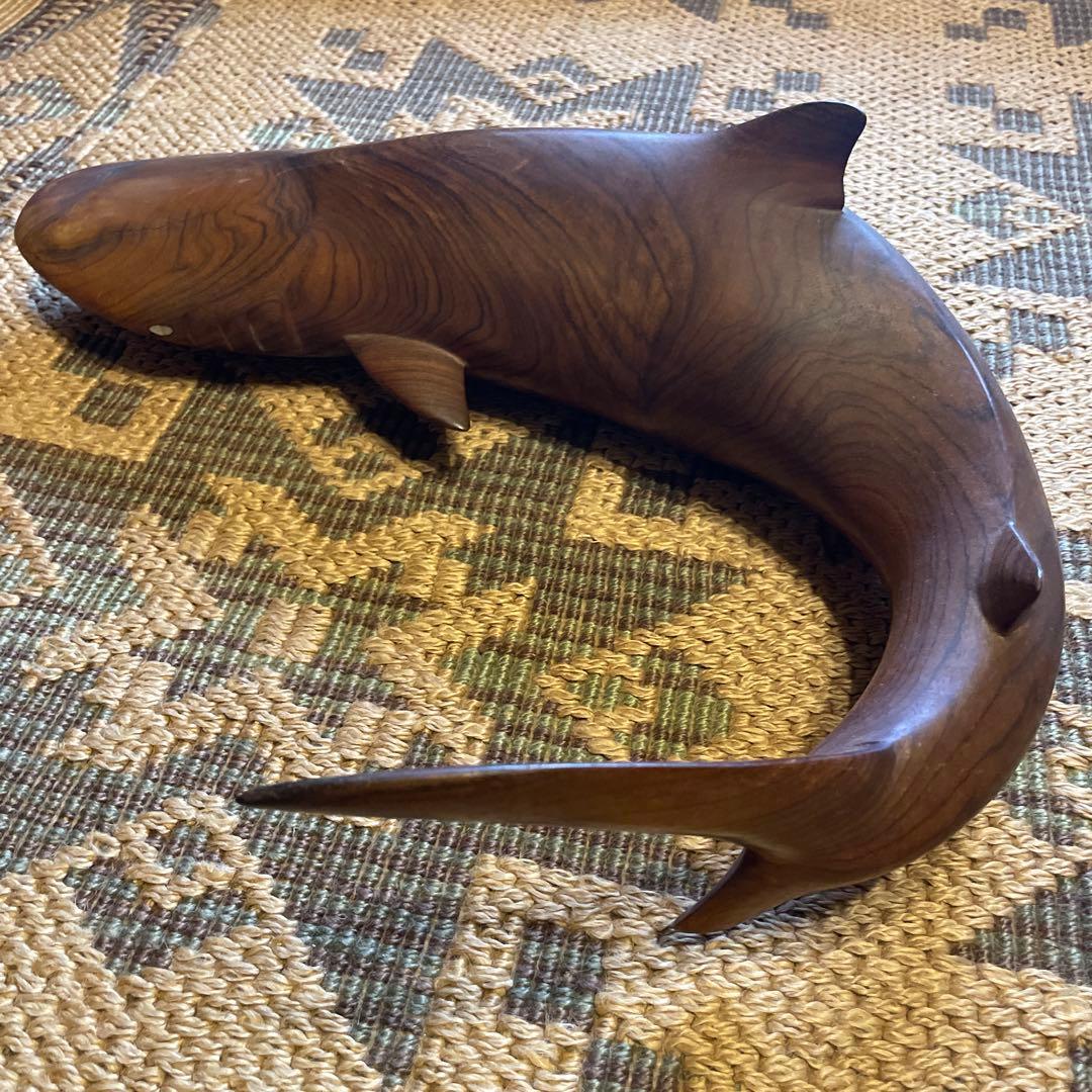 ソロモン諸島 ジンベイザメ 木彫り サメ シャーク 彫刻 マリン 木彫り サメ 鮫 さめ オブジェ ウッド 木製 木 置物 置き型