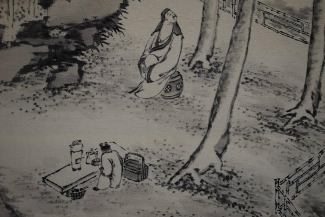 真作/河村虹外/山水人物図/桐極二重箱付/布袋屋掛軸HH-31 掛け軸】288 福永大蕪「水墨山水」#茶掛 #掛軸 #古美術 #骨董 #お
