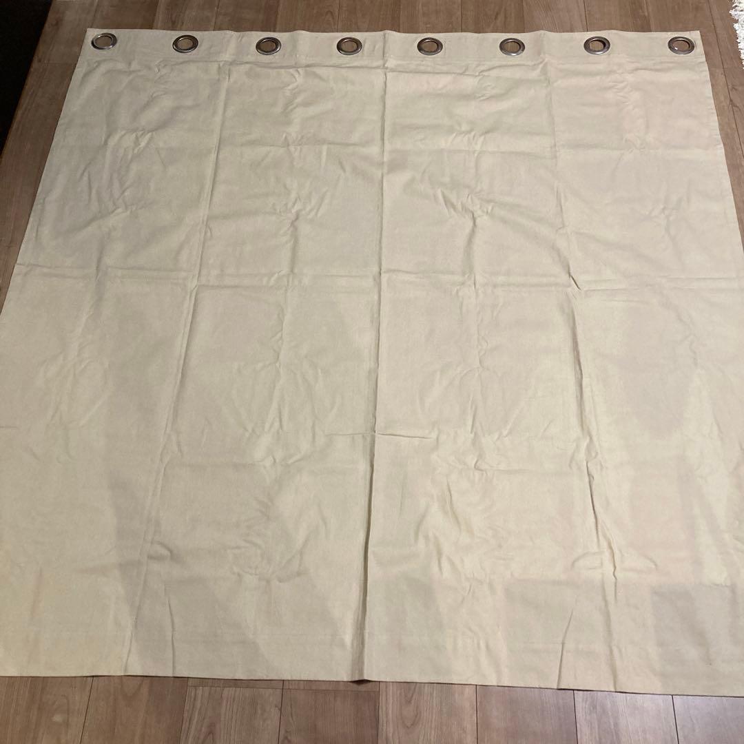 新品未使用】無印良品 綿ハトメカーテン ベージュ 150×150cm - メルカリ
