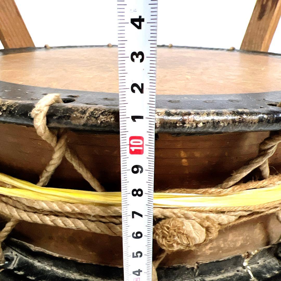 【締め太鼓】　和太鼓 36.8cm×11.2cm 打楽器　和楽器　鼓面良好