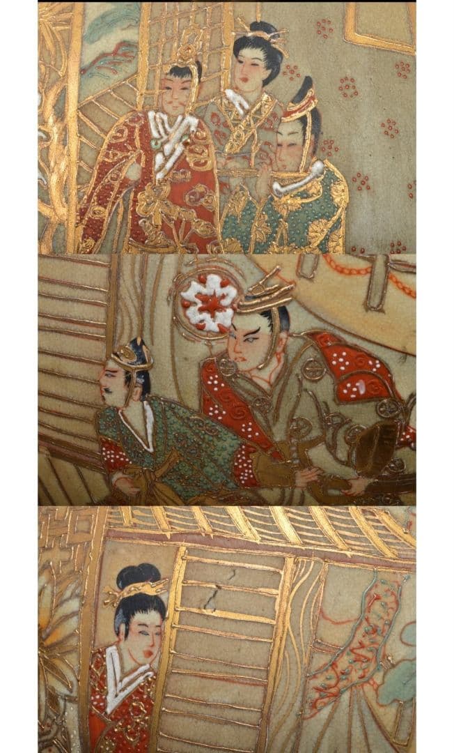 レア 高さ92cm】薩摩 金縁細密絵付瓢箪型 特大 花瓶 大花瓶 大壺