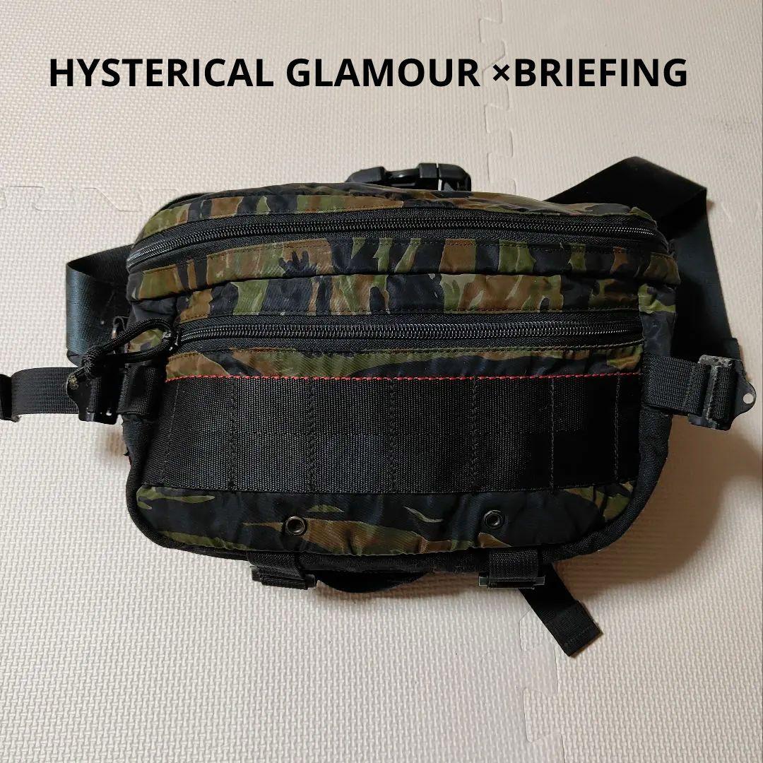 【希少】ブリーフィング　ヒステリックグラマー ボディバッグ　USA製　迷彩 BRIEFING BY CAMO FLAP SACK / ブリーフィング BEAUTY&YOUTH