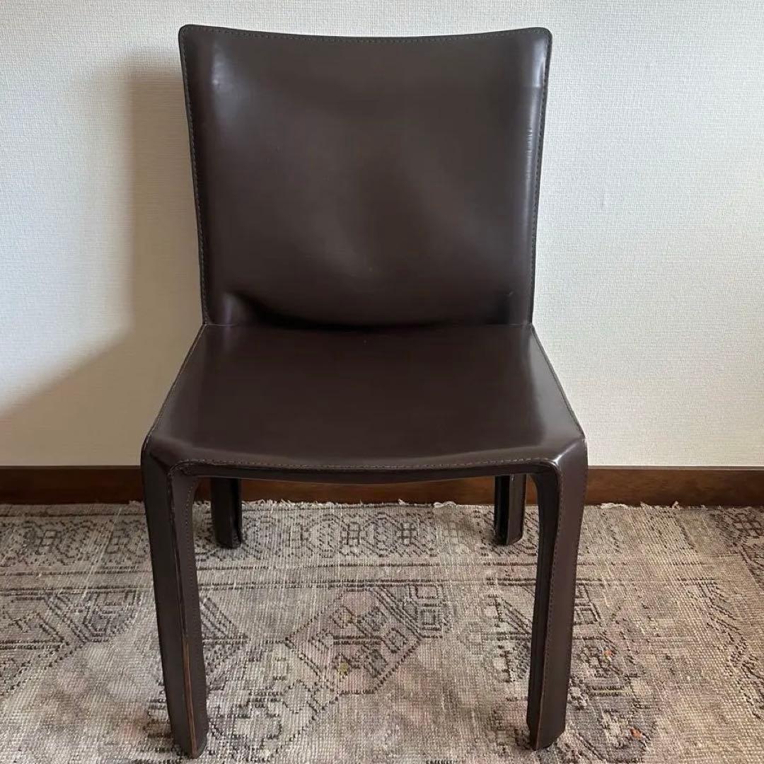Cassina 412 キャブチェア タバコ　マリオベリーニ 412 CAB（キャブ アームレスチェア） Cassina | カッシーナ・イクスシー