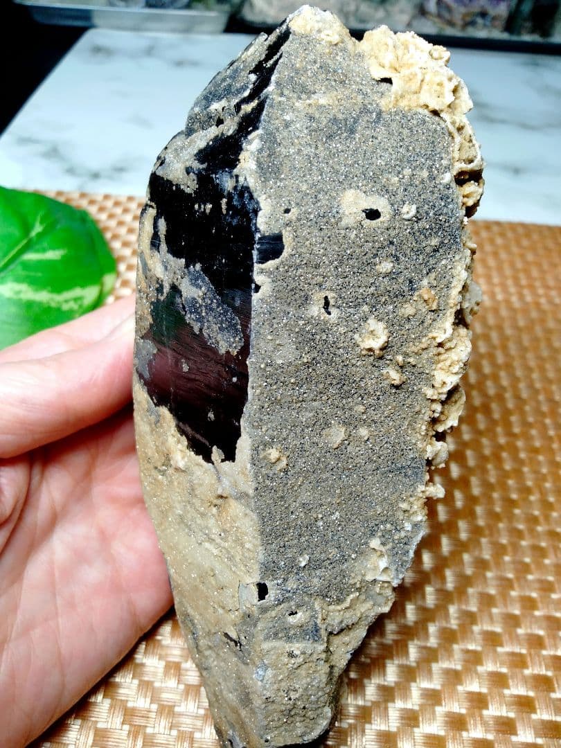 純天然】☆バーコード魔除け・厄除け☆ 521gモリオン 黒水晶 原石