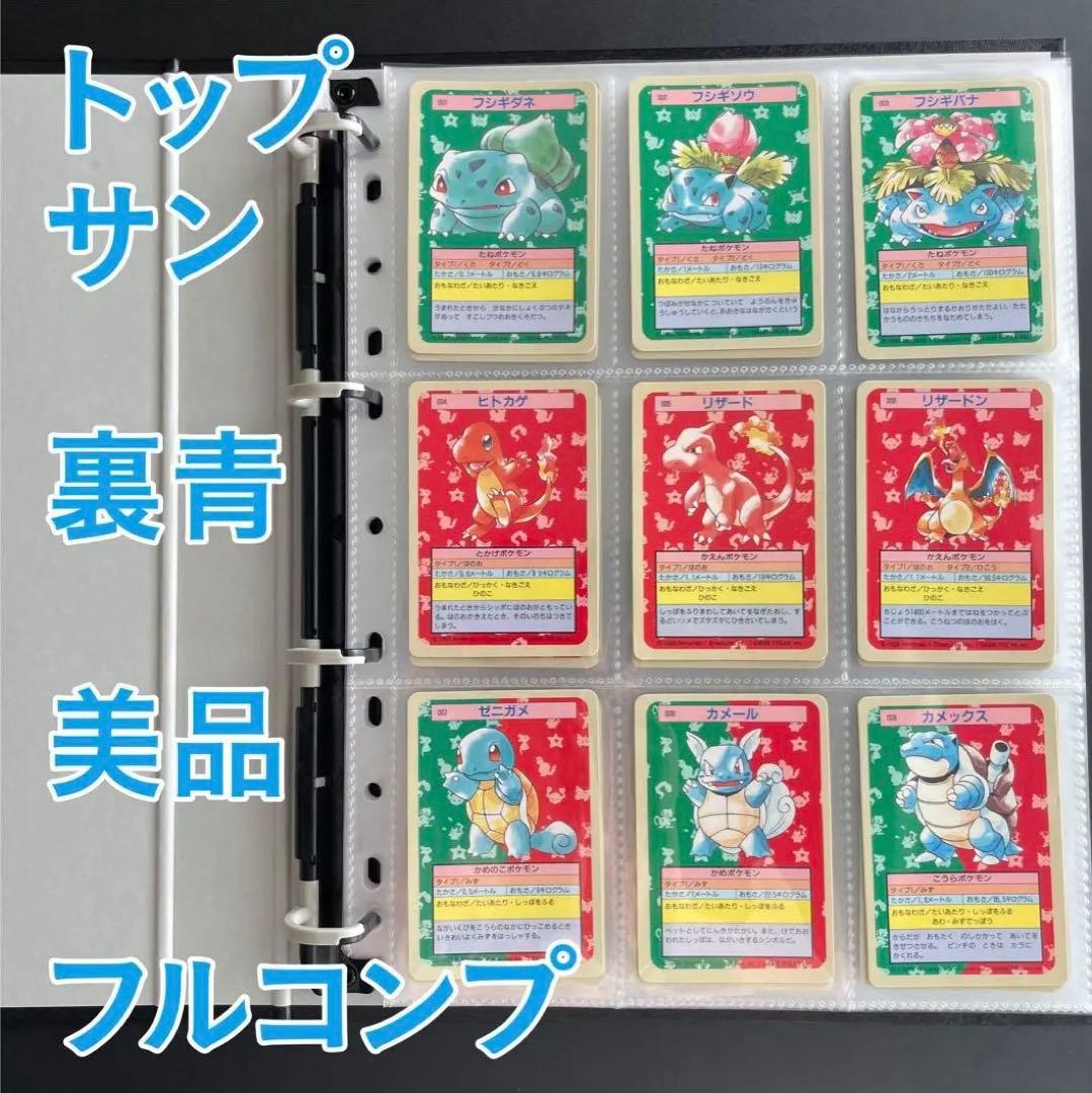 シダーズ様専用 ポケモンカード トップサン 裏青 フルコンプ 美品