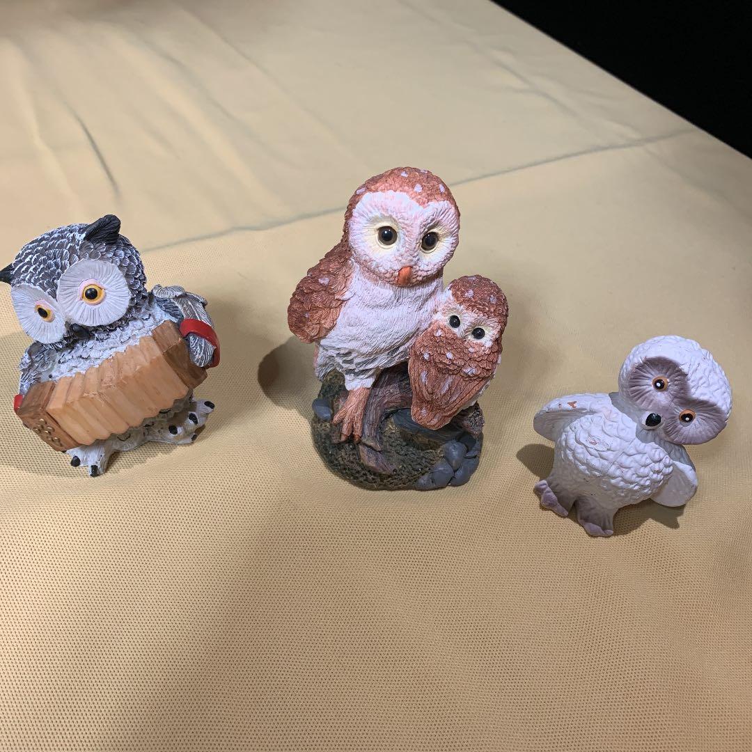 ふくろうさん達の置き物 楽天市場】[ポイント2倍]お座り フクロウさん Mサイズ 手足が動かせる