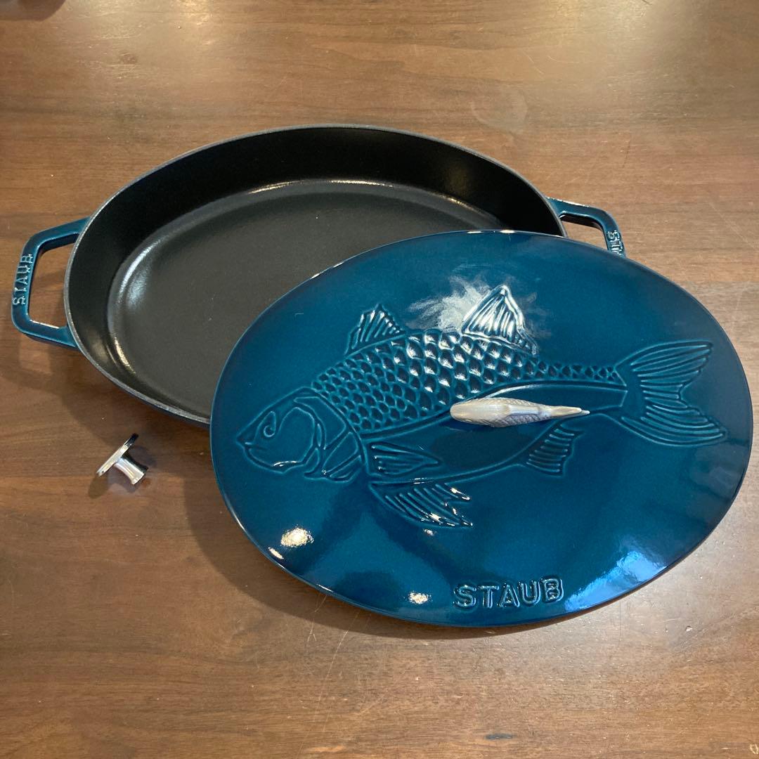 STAUB フィッシュシグネチャー　オーバルホットプレート Amazon.co.jp: ストウブ(Staub) 「 フィッシュシグネチャー オーバル