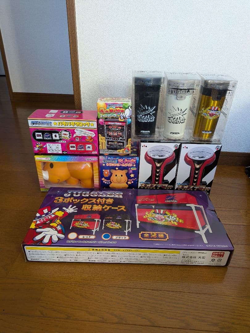 未開封品　ジャグラーグッズ8点　ネオステラ枠レプリカレバー2点セット 未開封品 ジャグラーグッズ8点 ネオステラ枠レプリカレバー2点セット