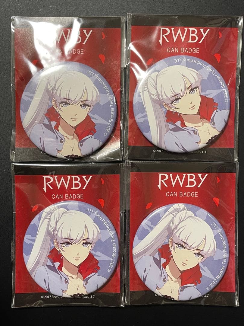 RWBY 缶バッジ ワイス・シュニー 4個セット