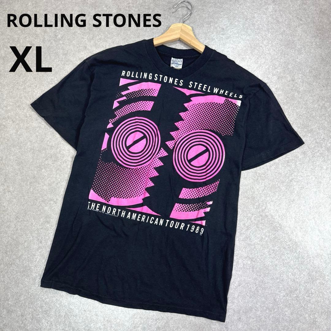 希少 80s Rolling Stones ヴィンテージ ツアーTシャツ 当時物 80's The Rolling Stones ローリングストーンズ Steel Wheels North